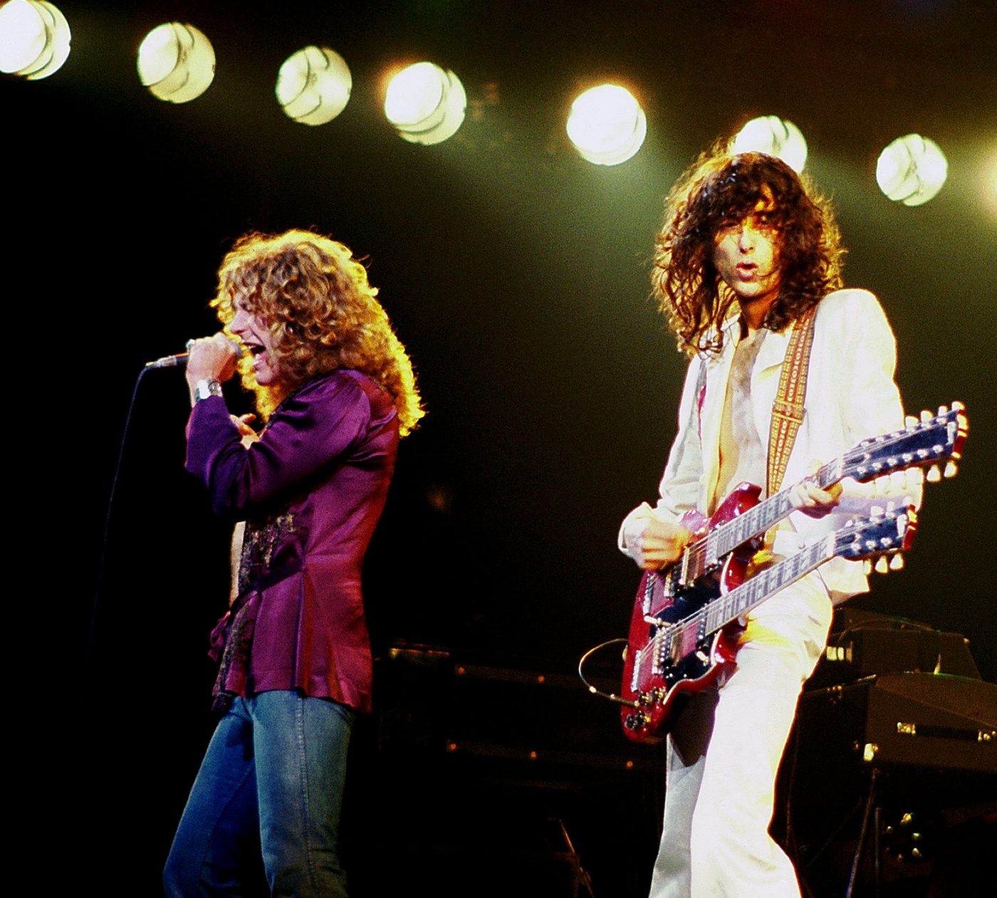 Jimmy Page and Robert Plant, 1977